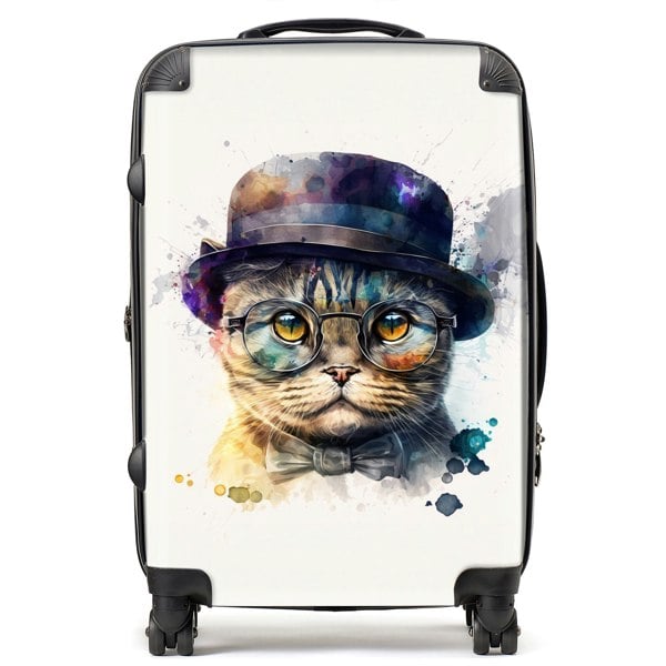 Warren Reed Scottish Fold Cat Splashart Suitcase