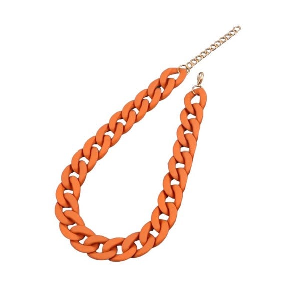 One Of A Kind Club Plain orange chunky chain necklace