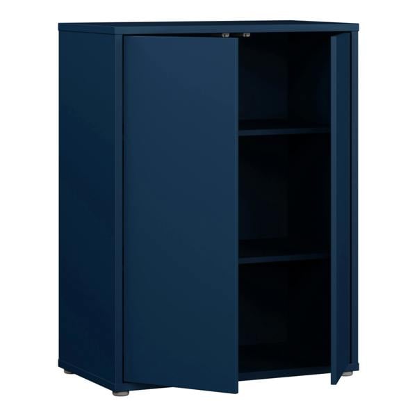 Furniture To Go Alice Springs Tall 2 Door Cupboard with Push-to-Open Doors in Night Blue