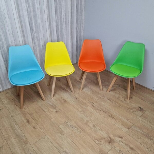 Kosy Koala Dining Chairs Set of 4 Four Colourful Mixed Leather Kitchen Table