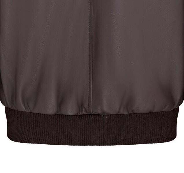 Infinity Leather Mens Soft Leather MA-1 Varsity Bomber Jacket