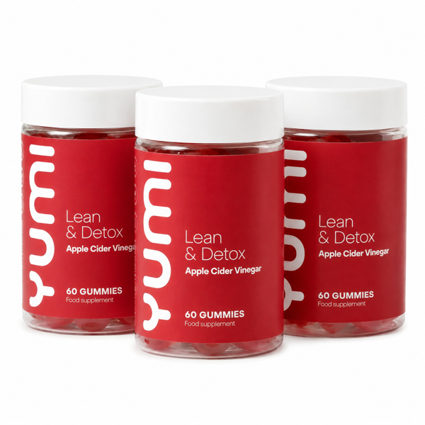 Yumi Nutrition Lean & Detox Apple Cider Vinegar 60 Gummies with B12 & Folic Acid