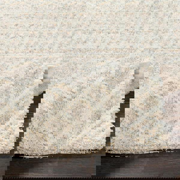 Livabliss Urban Shag-Geometric Cream Beige Soft Plush Pile Rug