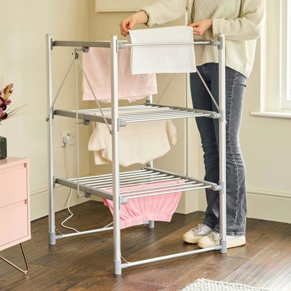 Cooks Professional Zennox 3 Tier Heated Clothes Airer with Cover