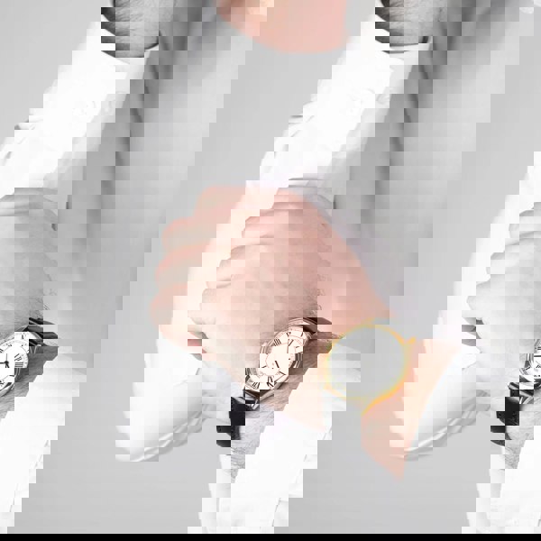 Sekonda Mens Evans Black Leather Strap Watch 30250