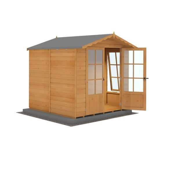 Shire Buckingham 7x7 12mm interlock Clad wooden Summerhouse - Best Shed