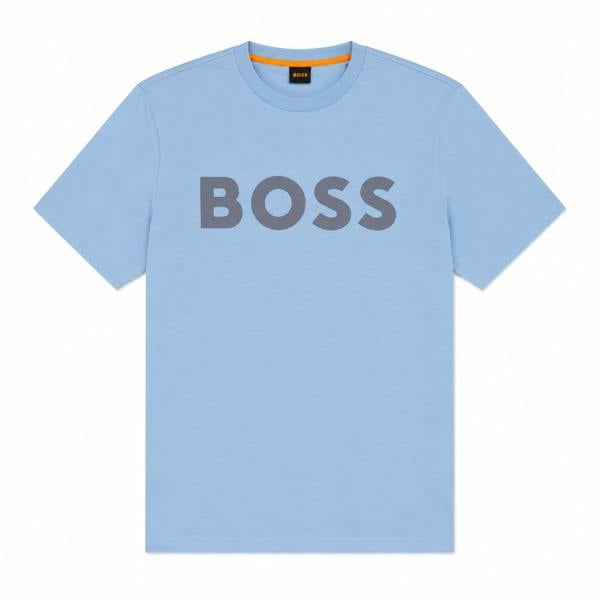 BOSS Thinking Logo T-Shirt Light Blue