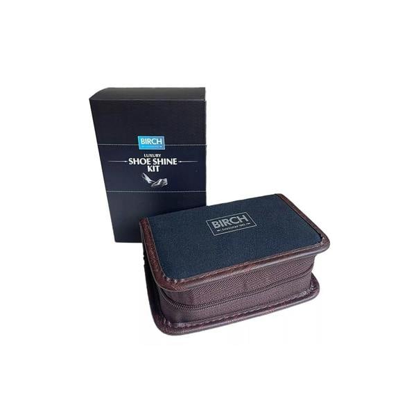 BIRCH Luxury Shoe Shine Kit - Fabric Case Complete Care System 6pc