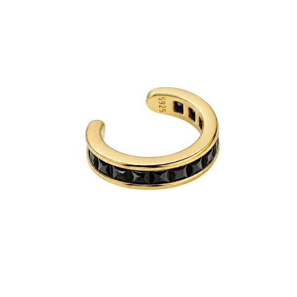 Gold Trip Black Baguette Ear Cuff