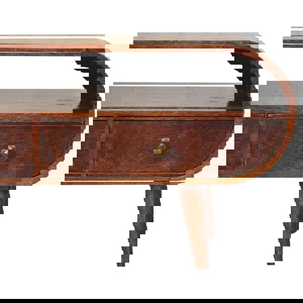 Artisan Furniture Solid Wood California Walnut Circular TV Stand