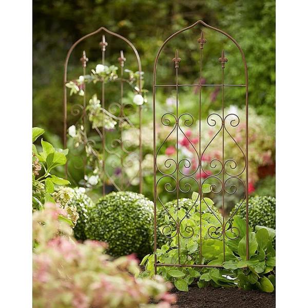 Museum Selection Pair of Fleur de Lys Trellises - 120 x 40 x 2cm