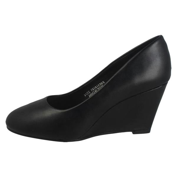 Spot On Ladies Spot On Elegant Wedge Heeled Court Shoes F90114