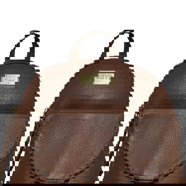 Assots London 'GEORGE' Tan Mini Pebble Grain Leather Backpack