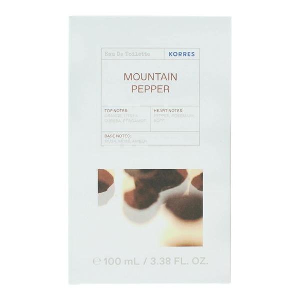 Korres Mountain Pepper Eau de Toilette 100ml Spray for Him