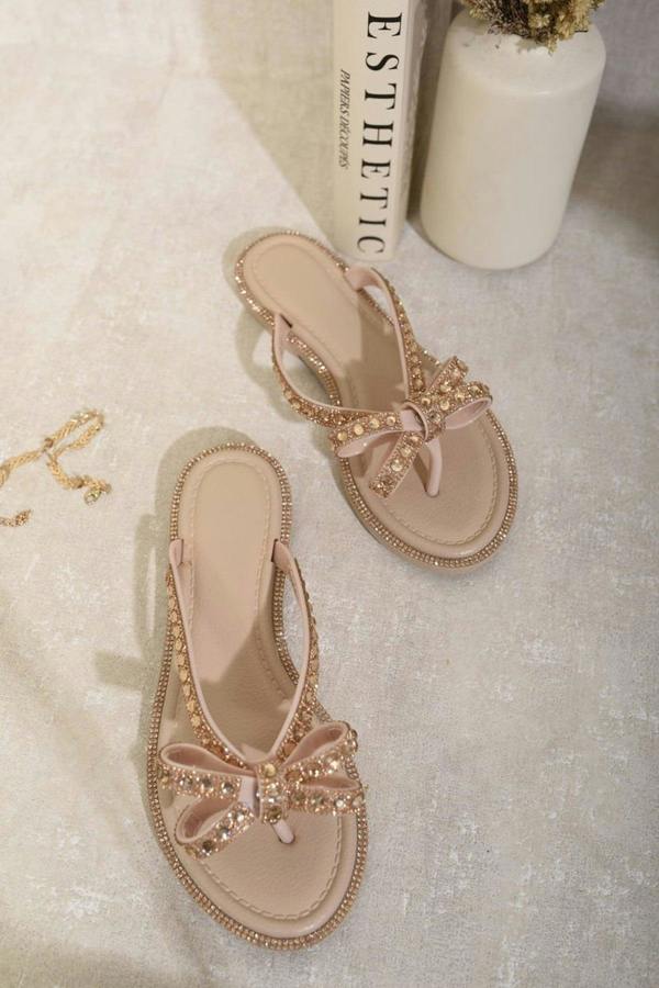 ikrush Stella Embellished Bow Detail Sandals
