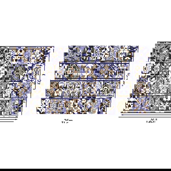 WFS6007 - Royal Tiles Floor Sticker 120cm x 60 cm
