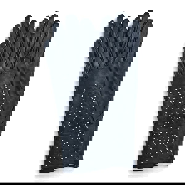 Infinity Leather Women’s Leather Studded Wool Lining Fashion Gloves