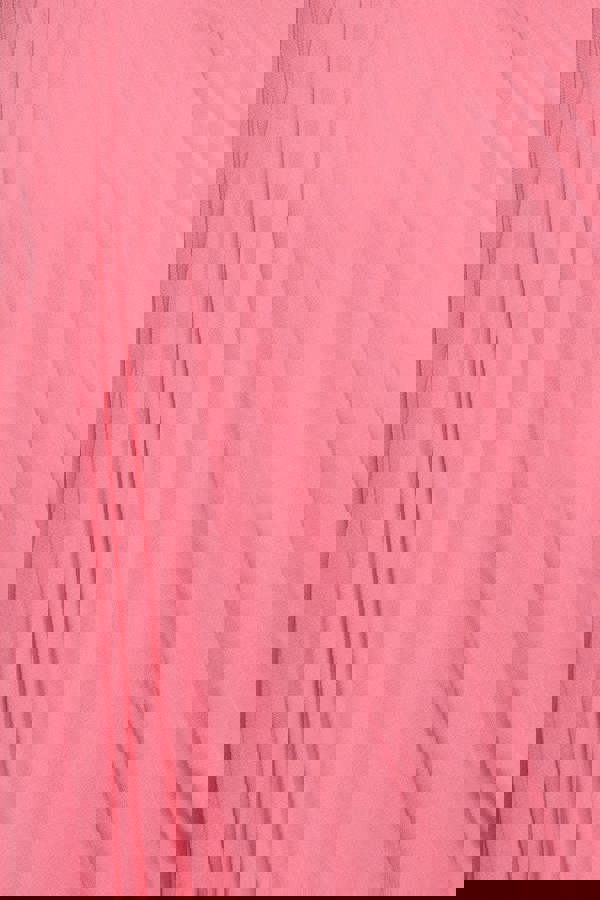 Cowl Neck Pleated A-Line Chiffon Midi Dress - Coral DR4501