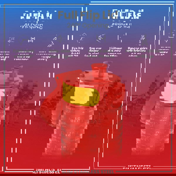 A red, slim stainless steel water bottle with a full flip lid, opens 240 degrees for easy access, shown against a blurred background of football players. The lid folds back completely, providing a clear line of sight and sits away from the face; perfect for on-the-go drinking. The bottle is emblazoned with "KANSAS CITY" and "CHIEFS KINGDOM" repeatedly.