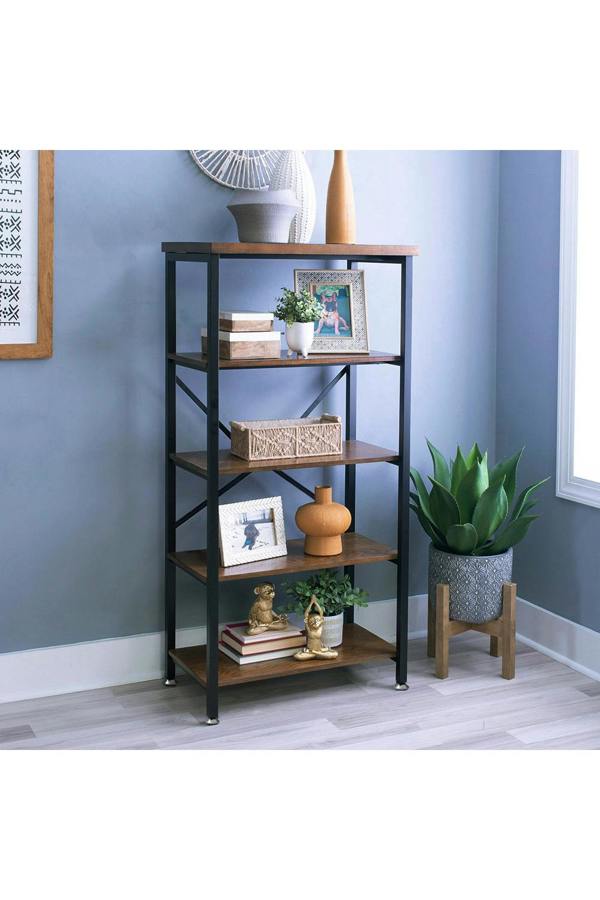 Living and Home 5 Tier Ladder Open Storage Bookcase