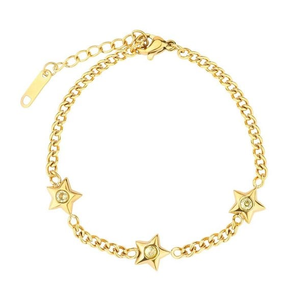 Luxe Tones Stevie Luxe 18ct Gold Plated Star Charm Bracelet