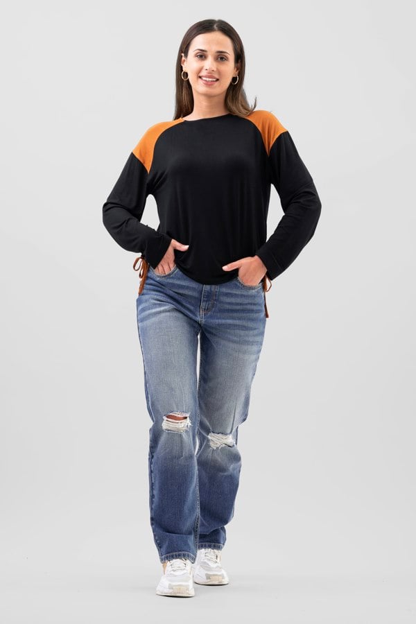 ENORSIA Womens  Straight Fit Ripped Jeans