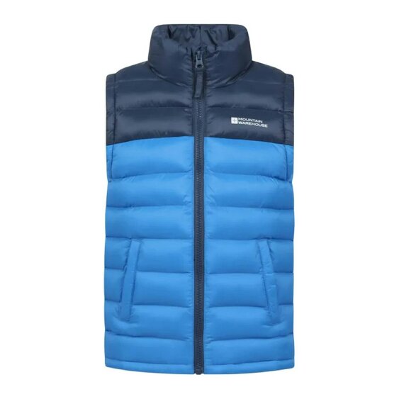 Mountain Warehouse Kids Colour Block Padded Gilet - Dark Blue - Dark Blue - 100% Polyester