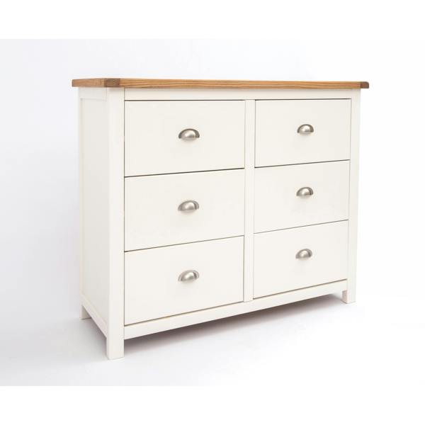 Cabinet Bits Lovere 6 Drawer Chest of Drawers Chrome Cup Handle