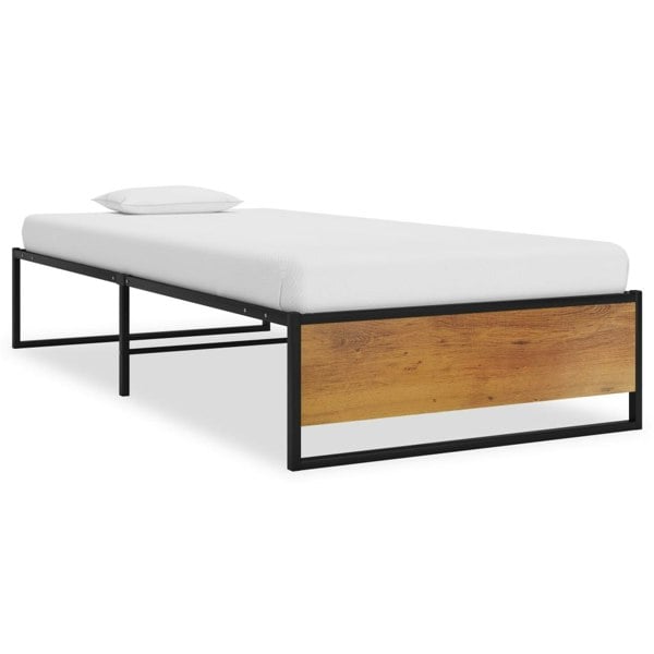 Berkfield Bed Frame Black Metal 100x200 cm