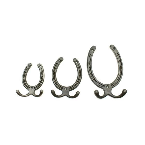 Antique Cast Iron Horseshoe Double Hook