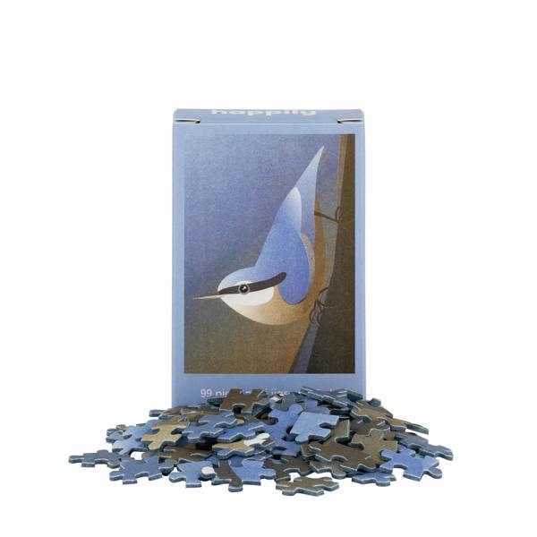 Happily Puzzles British Birds Full Set - 10 x 99 Piece Mini Jigsaw Puzzles