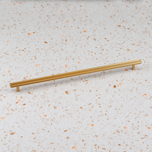 Handle & Home Gold Brass Reeded Handles