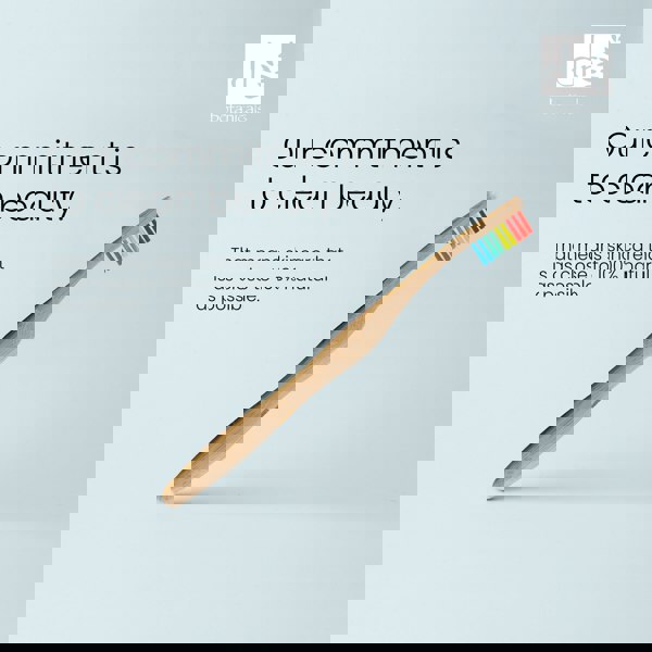 DB344 Dr Botanicals Bamboo Toothbrush Rainbow