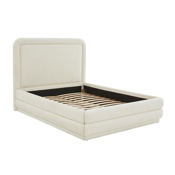 Furniture Edit Briella Cream Velvet Bed in King Size