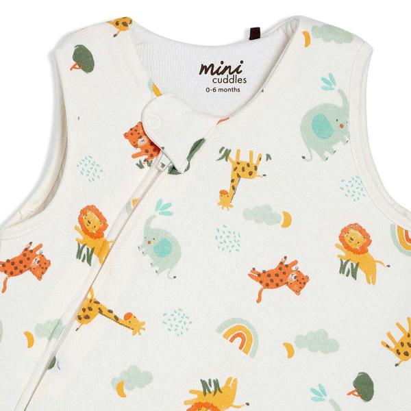 Baby Unisex Animal Printed Sleeping Bag, White - Minicuddles