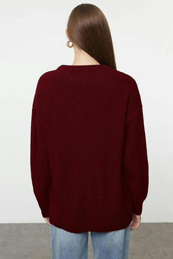 WOVCOR Ribbed Soft Textured Knit Sweater