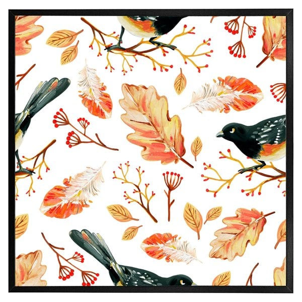 Benjamin Tate Design Birds & leaves in autumn (Picture Frame)