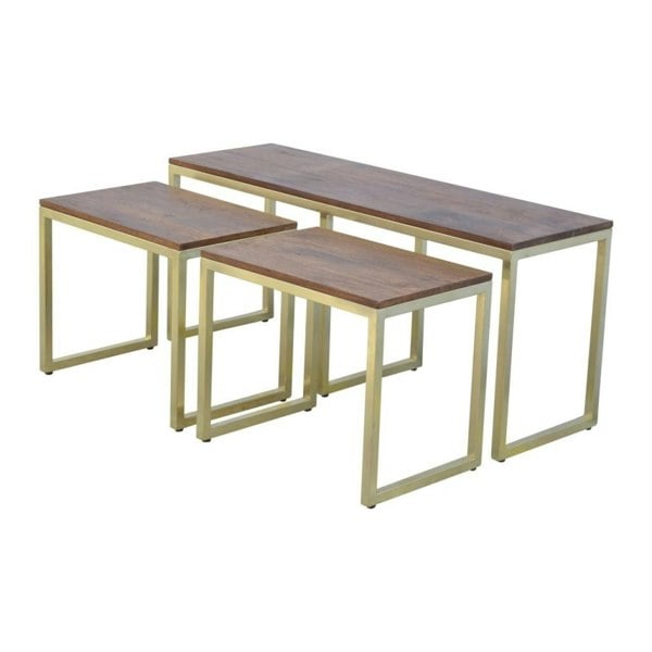 Artisan Furniture Chunky Gold Table Set of 3