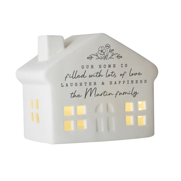 Personalised Memento Company Personalised Floral LED House