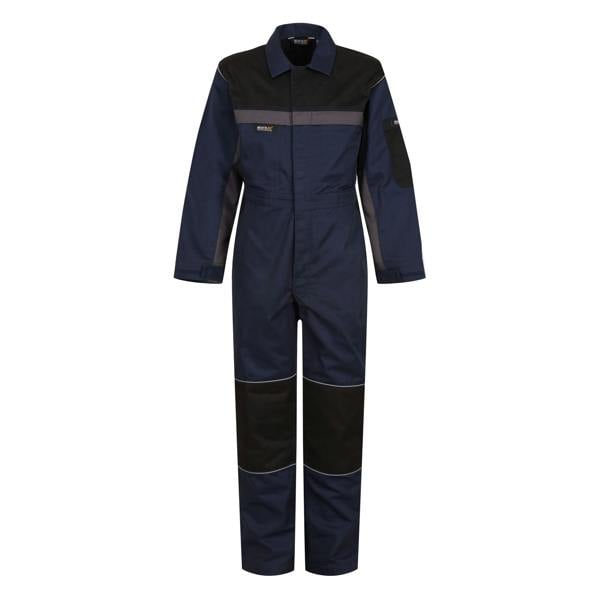 Regatta Professional Childrens/Kids Contrast Snap Fit Jumpsuit - Navy/Black - 