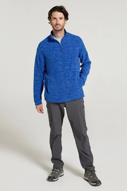 Mountain Warehouse Mens Snowdon II Full Zip Fleece Jacket - Cobalt Blue