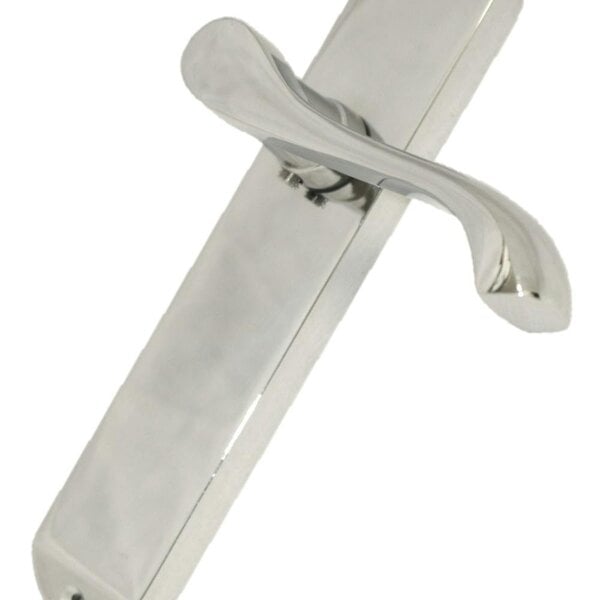 EDH Door Hardware Cadenza Victorian Scroll Lever Door Handles Chrome – Handle Only or Handle + Tubular Latch