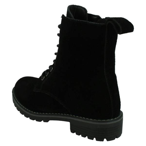 Spot On Ladies Spot On Low Lace Up Ankle Boot with Inside Zip F51206
