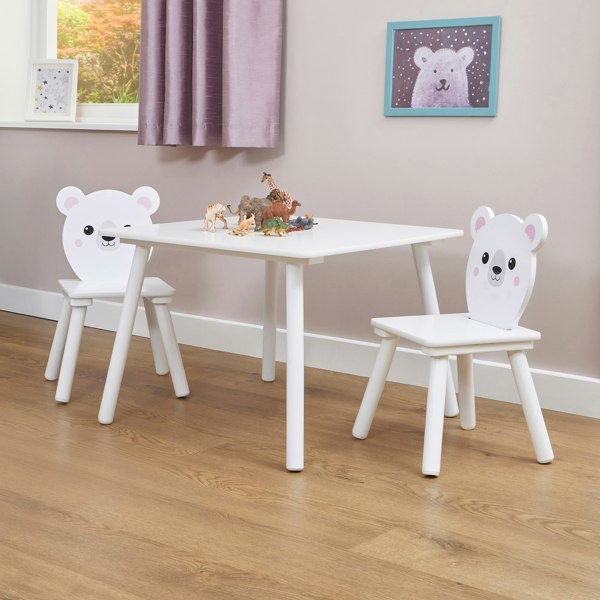 Liberty House Toys Kids Bear Table and Two Chairs Set