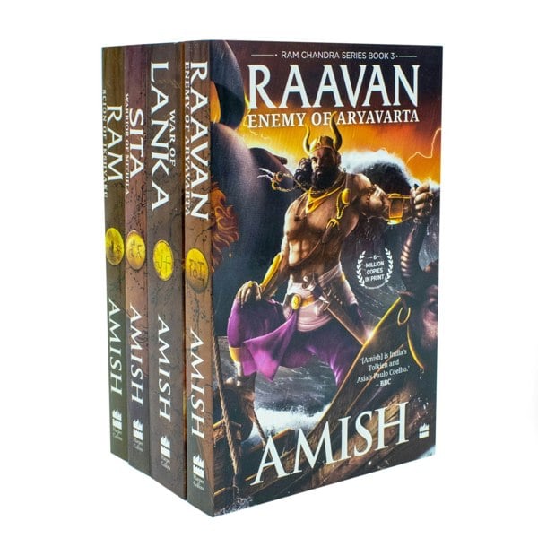 The Ram Chandra Series 4 Book Set by Amish Tripathi (Ram, Sita, Raavan, Warrior of Mithila)