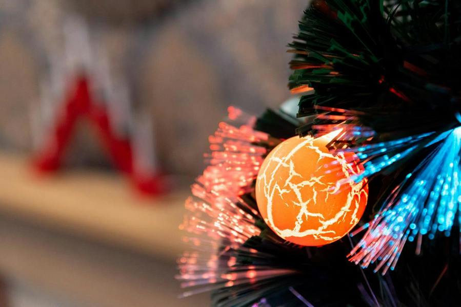2ft to 7ft Pastel Stars and Baubles Fibre Optic Christmas Trees with LED Lights image 7