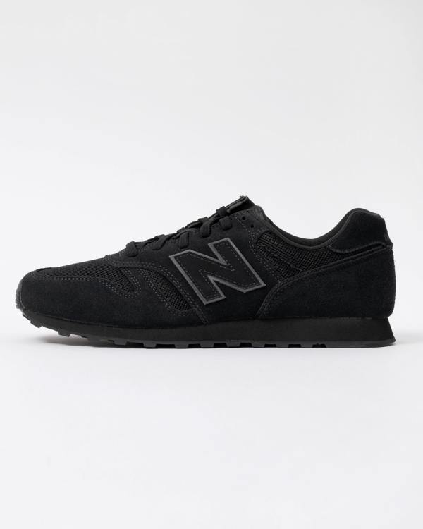 side of New Balance 373 Mens Trainers in Black