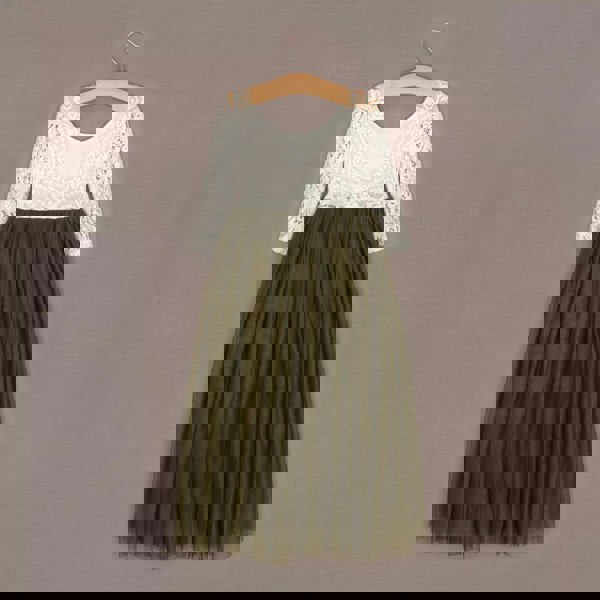 olive dress for flower girls