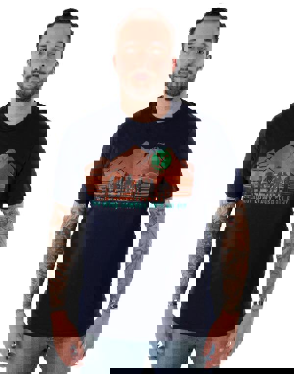 Yellowstone Mens Blue Cowboys Short Sleeved T-Shirt