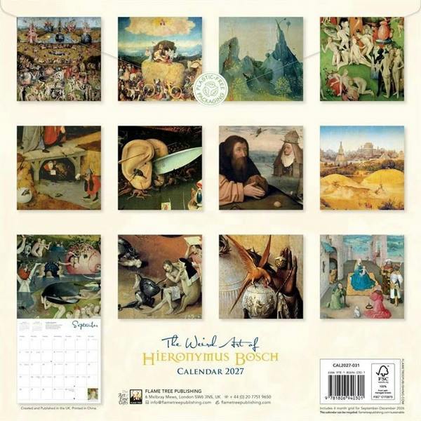 The Weird Art of Hieronymus Bosch Calendar 2027